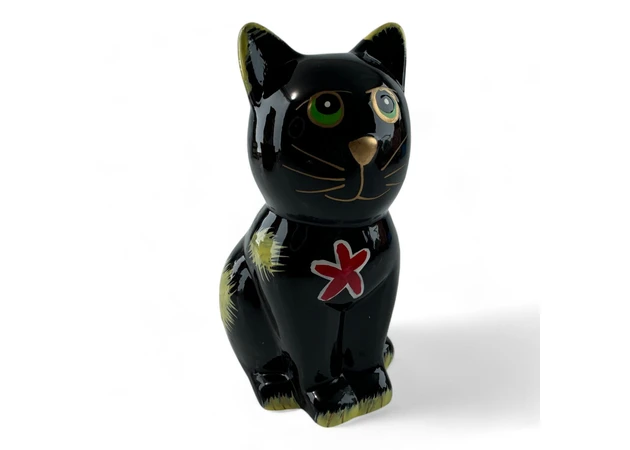 Фото 1 - Piggy bank ceramic Black cat (14x7, 5x9 cm)