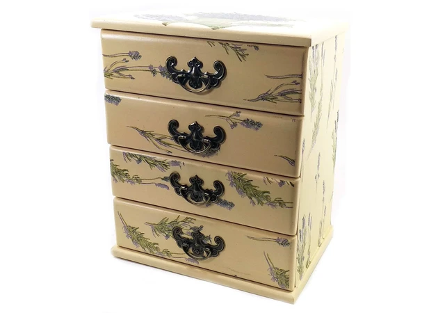 Фото 1 - Chest of drawers Lavender yellow solid wood (22.5x15x26 cm.)