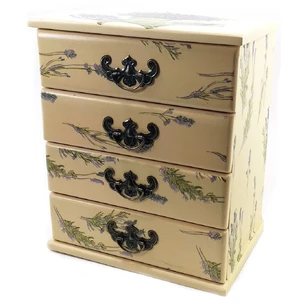 Chest of drawers Lavender yellow solid wood (22.5x15x26 cm.)
