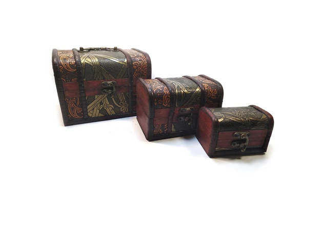 Фото 1 - Caskets set of 3 pcs. (18x13.5x13.5 cm 14x9x9.5 cm 10x6.5x6.5 cm) C
