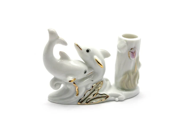 Фото 1 - Dolphins porcelain toothpick stand (8.5x7x3.5 cm)