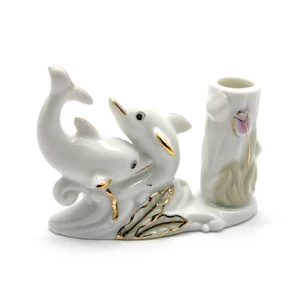 Dolphins porcelain toothpick stand (8.5x7x3.5 cm)