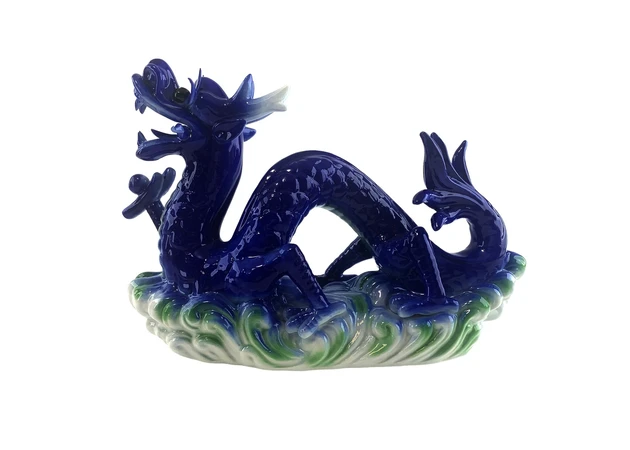 Фото 1 - Blue porcelain dragon (16.5 x 27.5 x 7.3 cm)