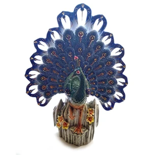 Porcelain peacock (37x29x13 cm)