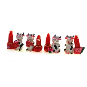 Cow with a candle (8pcs/pack) (5x4x2 cm)