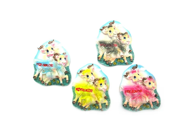 Фото 1 - Refrigerator magnet Goats (7x6x1 cm)