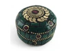 Фото 4 - Metal box with corals and turquoise (h-3.2, d-4.7 cm)