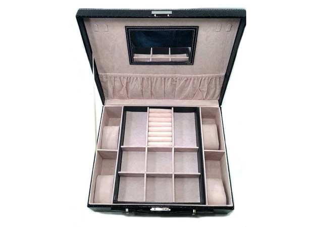 Фото 1 - Box for decorated with a mirror, black (32.5x26x9 cm)