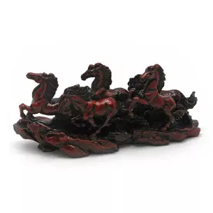 Коні 5шт камяна крихта коричневі (20,5х9х6 см)