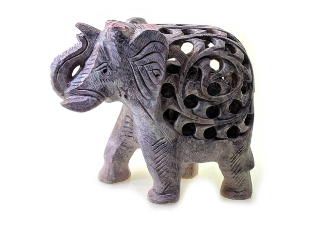 Фото 1 - Carved soapstone elephant (13x14x7 cm)
