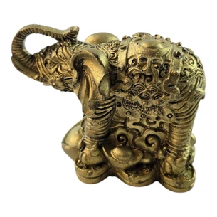 Elephant on coins Bronze treasure (6x4, 5x8 cm)