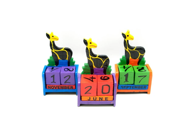 Фото 1 - Perpetual calendar Giraffe tree (17x10x5 cm)