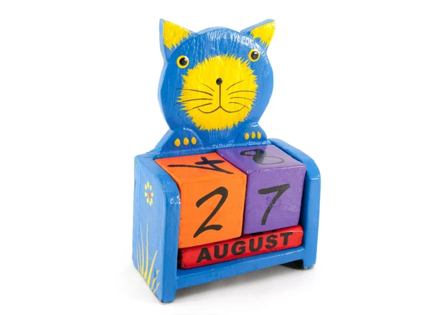Фото 1 - Perpetual calendar Cat tree blue (15x10x5 cm)