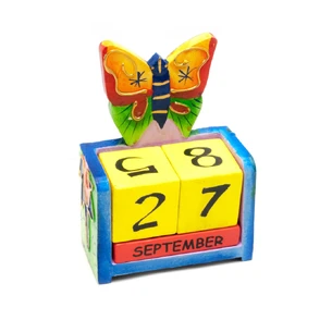 Вечный календарь Бабочка дерево (14,5х10,5х5 см)