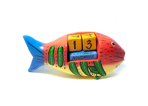 Фото 1 - Perpetual calendar Fish tree (13.5x6x3.5 cm)