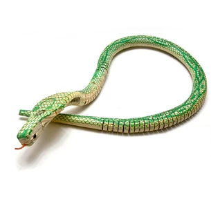 Green wooden cobra snake (80 cm)