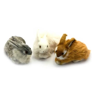 Rabbit (natural fur) (13x9x6 cm)