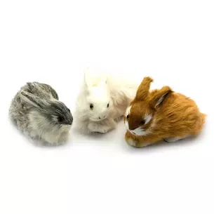Rabbit (natural fur) (13x9x6 cm)
