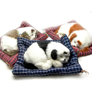The puppy sleeps on the mat in the car (34x26x7 cm)