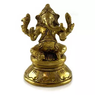 Ganesha bronze (8.5 x 8 x 5.2 cm)