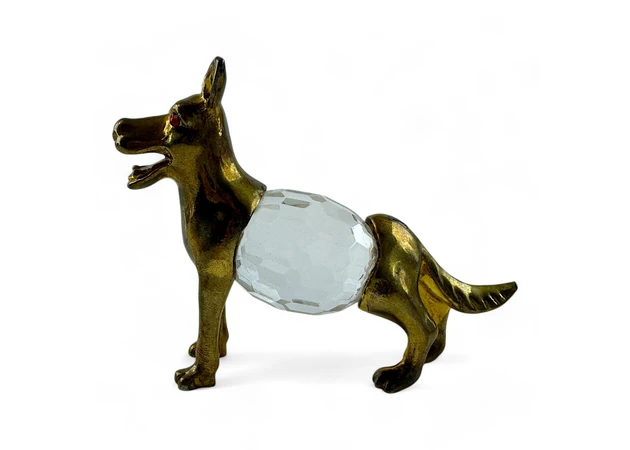 Фото 1 - Statuette Dog made of bronze and crystal (6.5x8.9x2.6 cm)