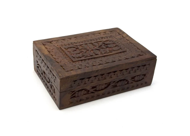 Фото 1 - Carved rosewood casket (17.5x12x6 cm)