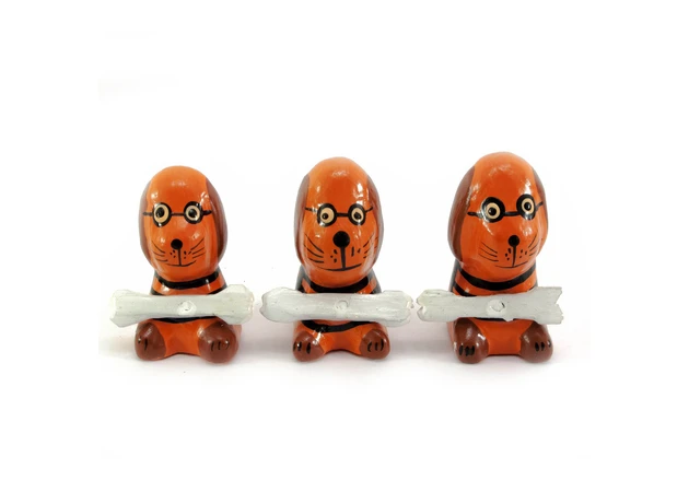 Фото 1 - Dogs 3 pcs wooden (1 pc-5x3x3.5 cm)