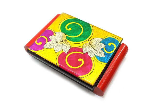 Фото 1 - Casket with mirror Leaves (24x16.5x6 cm) (Vietnam)