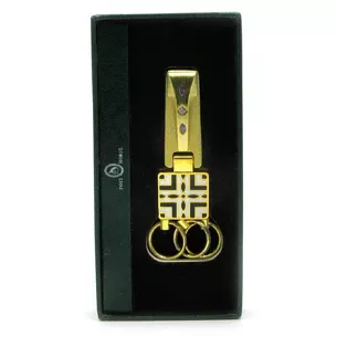 Keychain with belt clip Gold