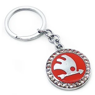 Car keychain (U) Skoda red