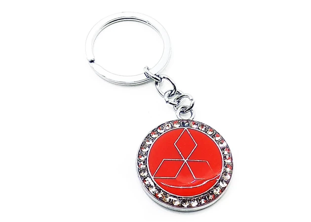 Фото 1 - Car keychain (U) Mitsubishi red