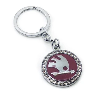 Car keychain (U) Skoda burgundy