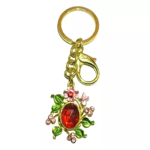 Keychain with rhinestones Flowers