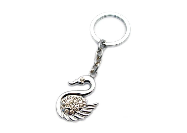 Фото 1 - Key ring with rhinestones (S) Swan