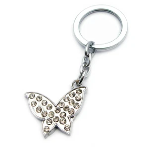 Keychain with rhinestones (S) Butterfly