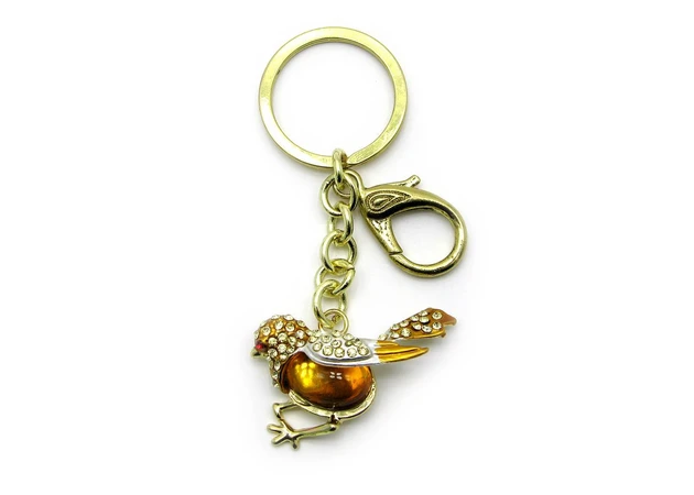 Фото 1 - Keychain with rhinestones Bird