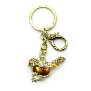 Keychain with rhinestones Bird