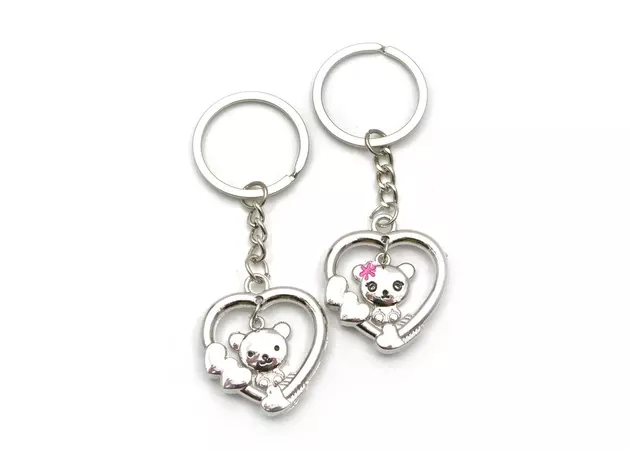 Фото 1 - Keychains for lovers (D) Hearts with mice