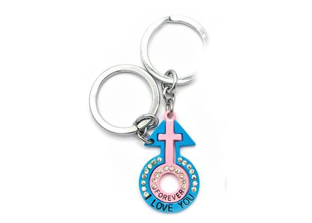 Фото 1 - Keychains for lovers (Q) Venus and Mars blue-pink