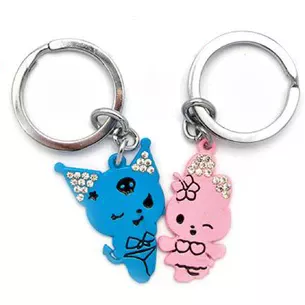 Keychains for lovers (Q) Kysy blue-pink