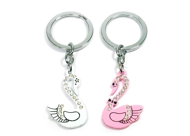 Фото 1 - Keychains for lovers (Q) Swans blue, pink (439)