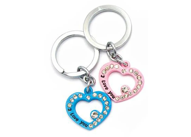 Фото 1 - Keychains for lovers (Q) Hearts pink and blue