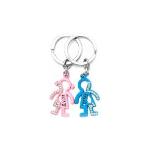 Keychains for lovers (Q) Boy and girl pink and blue
