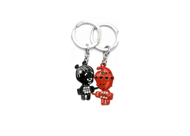 Фото 1 - Keychains for lovers (Q) Boy and girl black and red