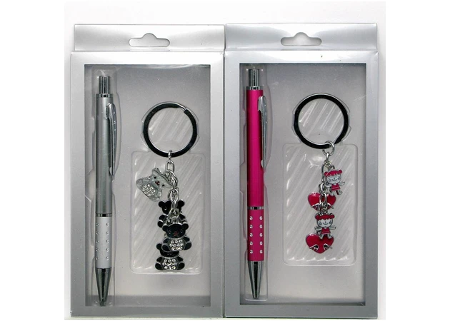 Фото 1 - Pen with keyring set (17.5x9x2 cm)