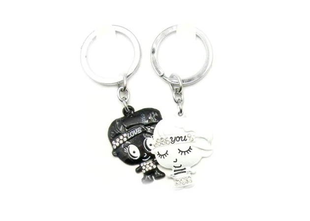 Фото 1 - Keychains for lovers (Q) Boy with girl black and white