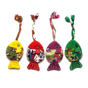 Keyring case Fish fabric (11x7 cm)