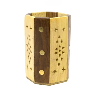 Rose wood pen stand (10x6.5x7 cm)