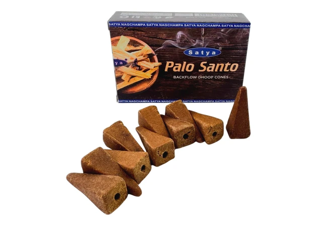 Фото 1 - Palo Santo Backflow Dhoop Cone (Пало Санто) (Satya) 10 конусов в упаковке