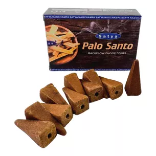 Palo Santo Backflow Dhoop Cone (Пало Санто) (Satya) 10 конусов в упаковке